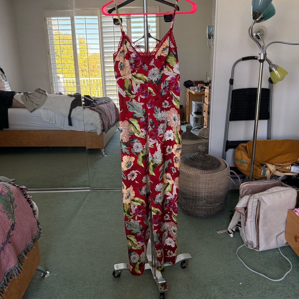 Guess Floral Red Jumpsuit